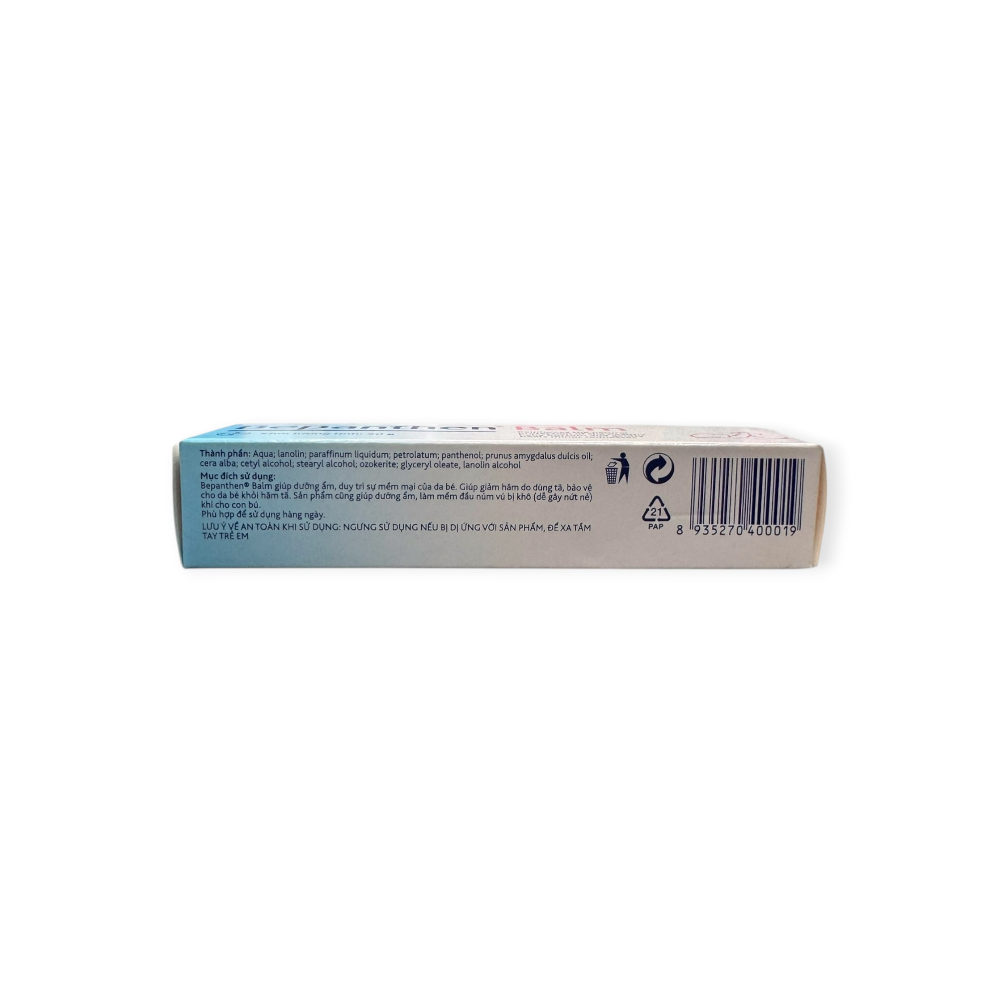 Kem bôi (Balm) Bepanthen Balm Panthenol, Lanolin dưỡng ẩm, giảm hăm, làm mềm da (Tuýp 30g) 3 3 Bepanthen