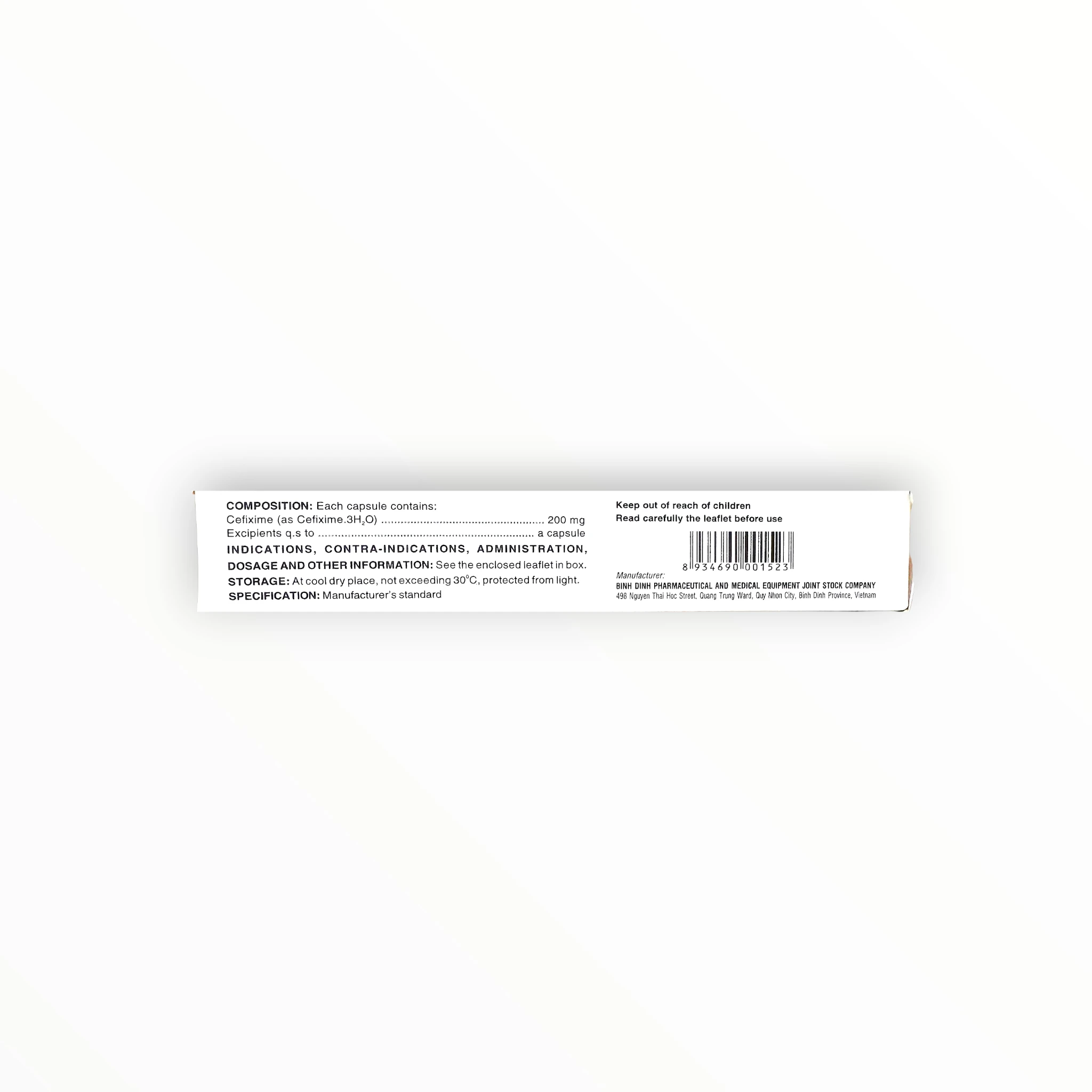 Viên nang cứng Bicebid 200 Cefixim 200mg kháng khuẩn cephalosporin thế hệ 3 (Hộp 2 vỉ x 10 viên nang cứng) 3 3 Bicebid 200