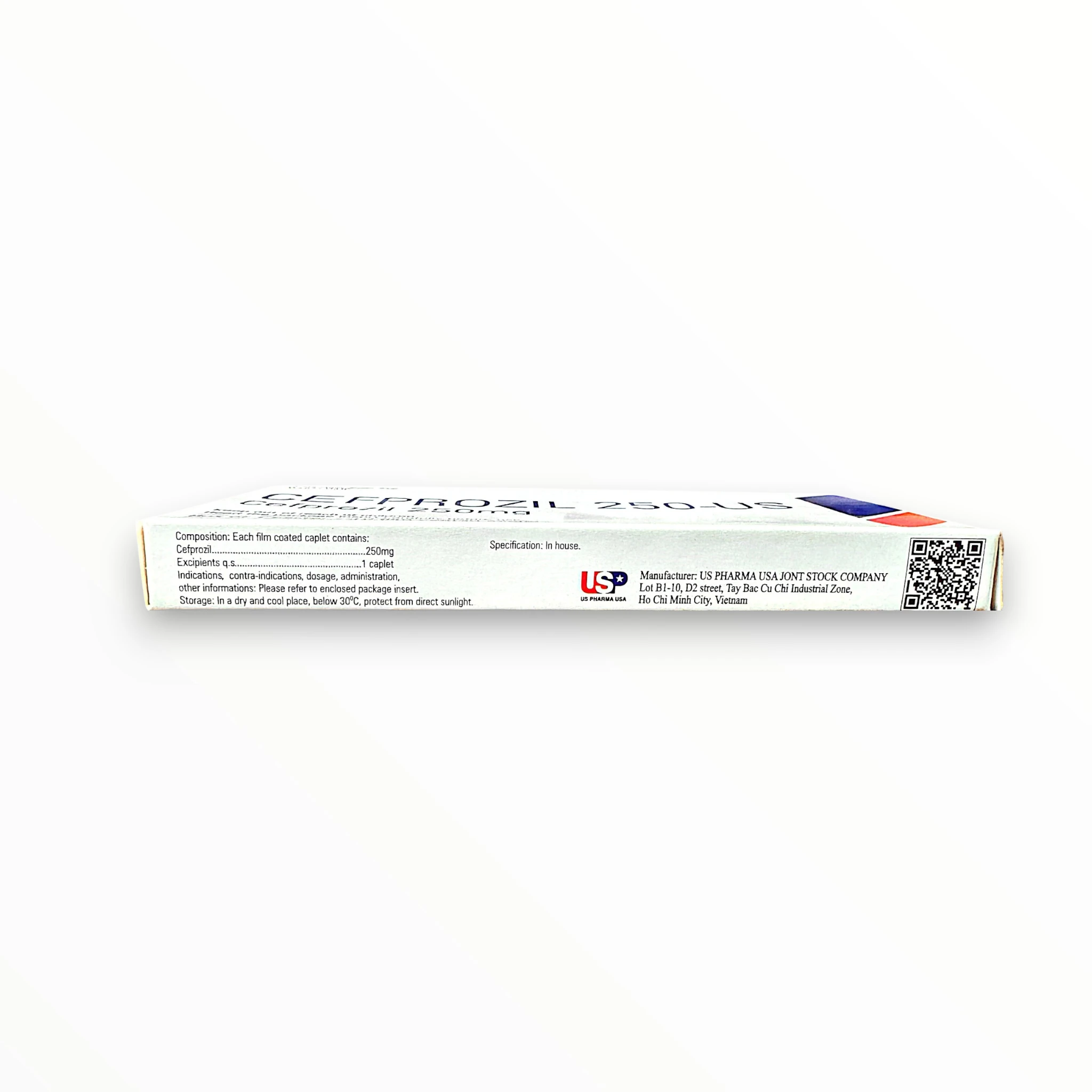 Thuốc US PHARMA USA Cefprozil 250mg điều trị nhiễm khuẩn (Hộp 1 vỉ x 10 viên nén bao phim) 3 3 Cefprozil 250 US