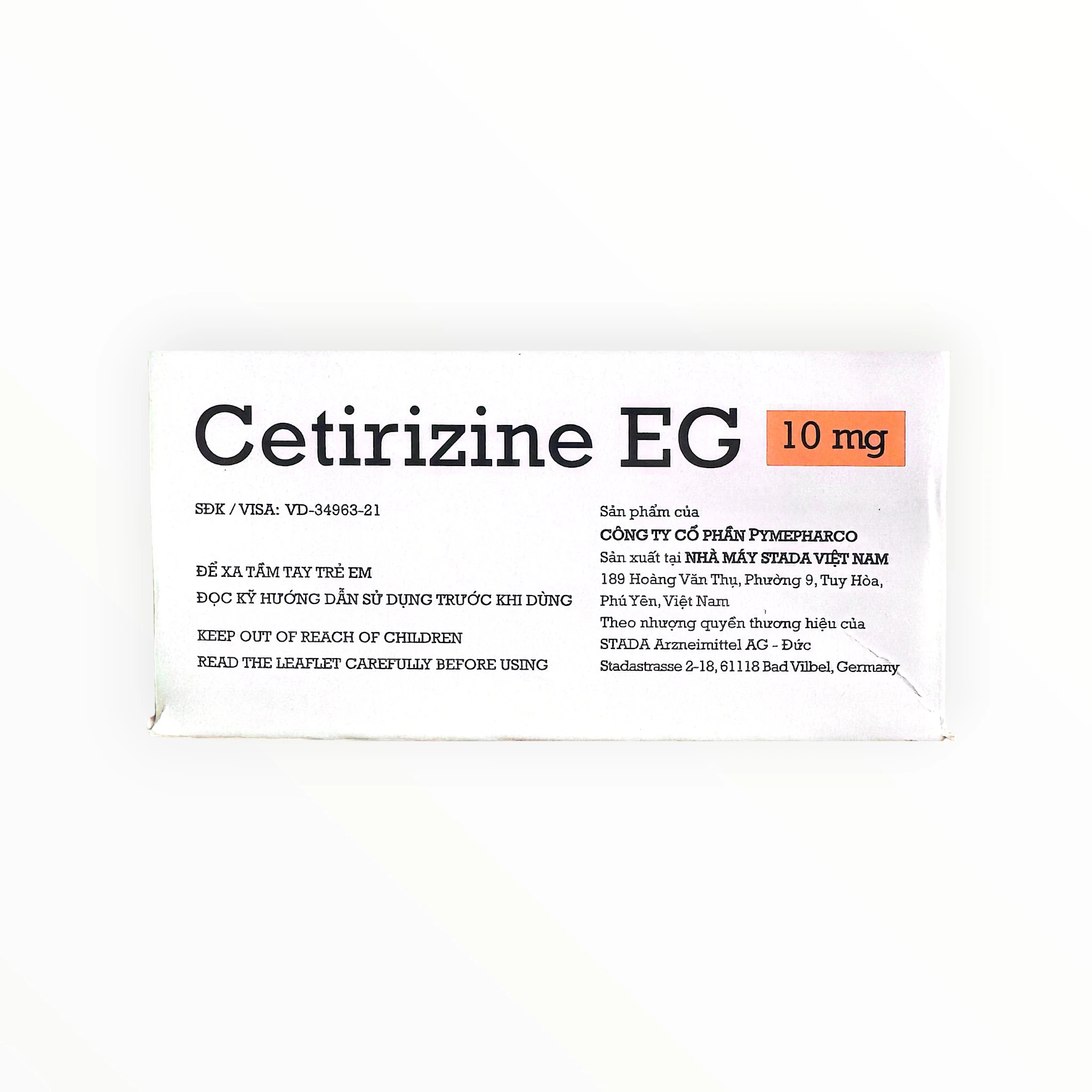 Thuốc Cetirizine EG 10mg Cetirizine dihydrochloride điều trị viêm mũi dị ứng và mày đay (Hộp 10 vỉ x 10 viên) 3 3 Cetirizine EG10mg