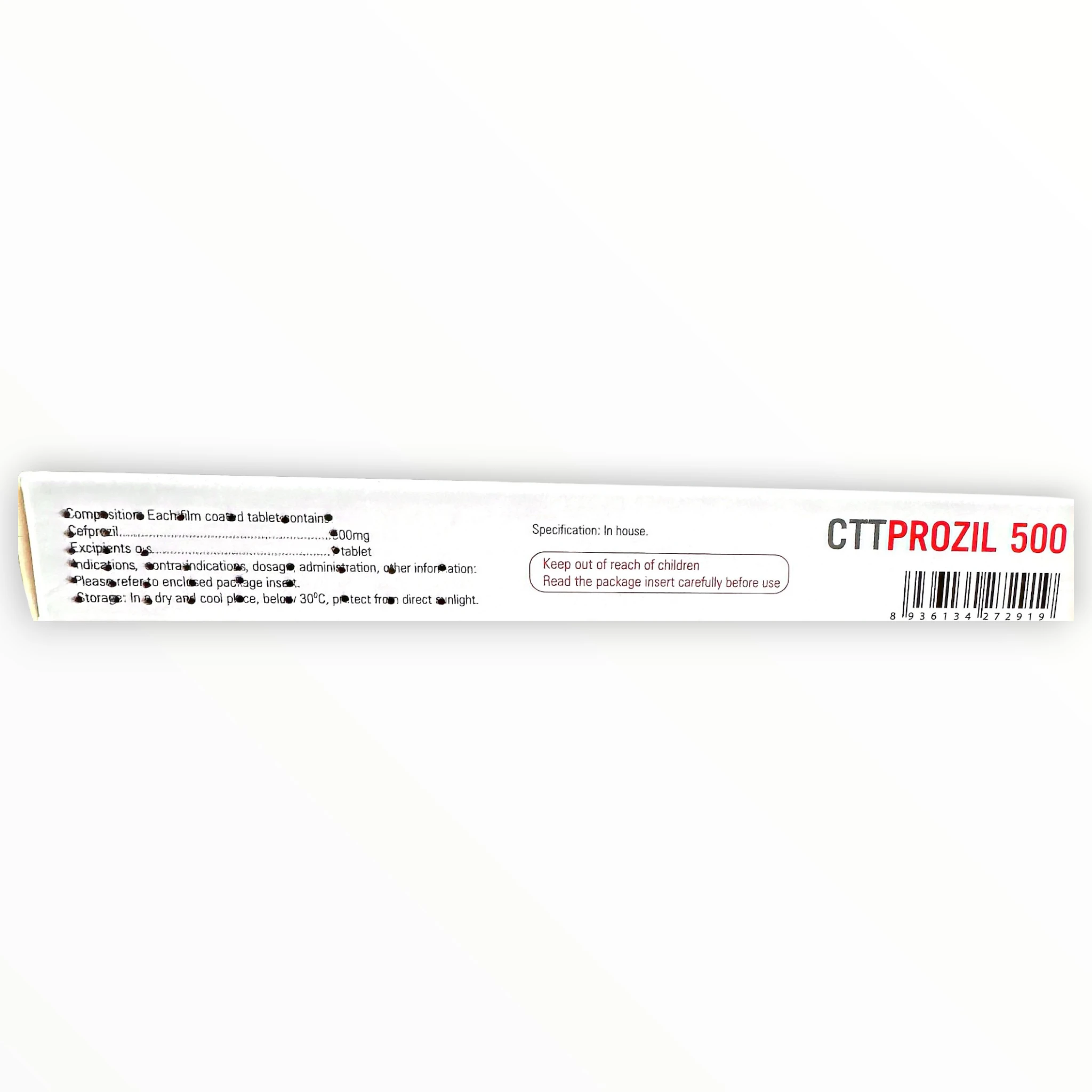 Thuốc Cttprozil Cefprozil 500 mg điều trị nhiễm khuẩn (Hộp 1 vỉ x 10 viên nén dài bao phim) 3 3 Cttprozil 500