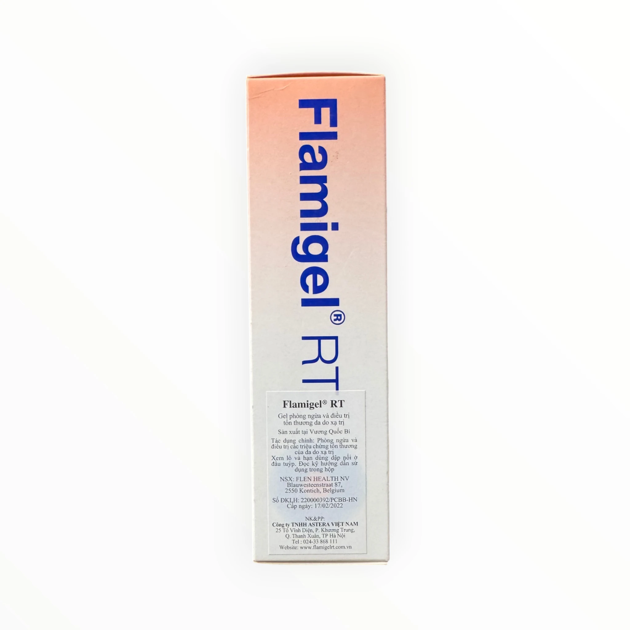 Gel bôi da Flamigel RT Chiết xuất thiên nhiên, hoạt chất dưỡng ẩm, phục hồi da phòng ngừa và điều trị tổn thương da do xạ trị (Tuýp 100g) 3 3 Flamigel RT