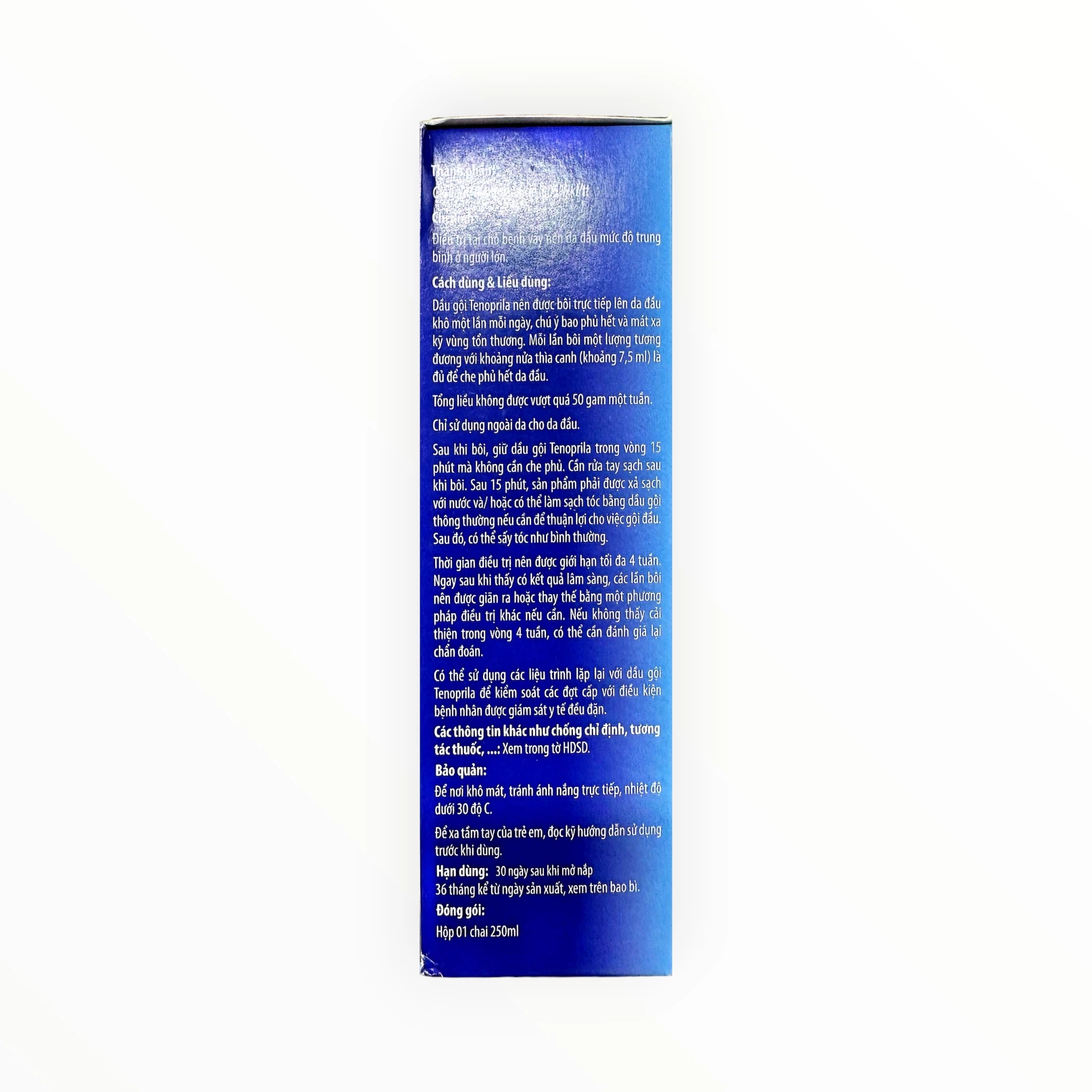 Dầu gội Gel Tenoprila Shampoo điều trị vảy nến da đầu (Hộp 01 chai 250ml) 3 3 Gel Tenoprila