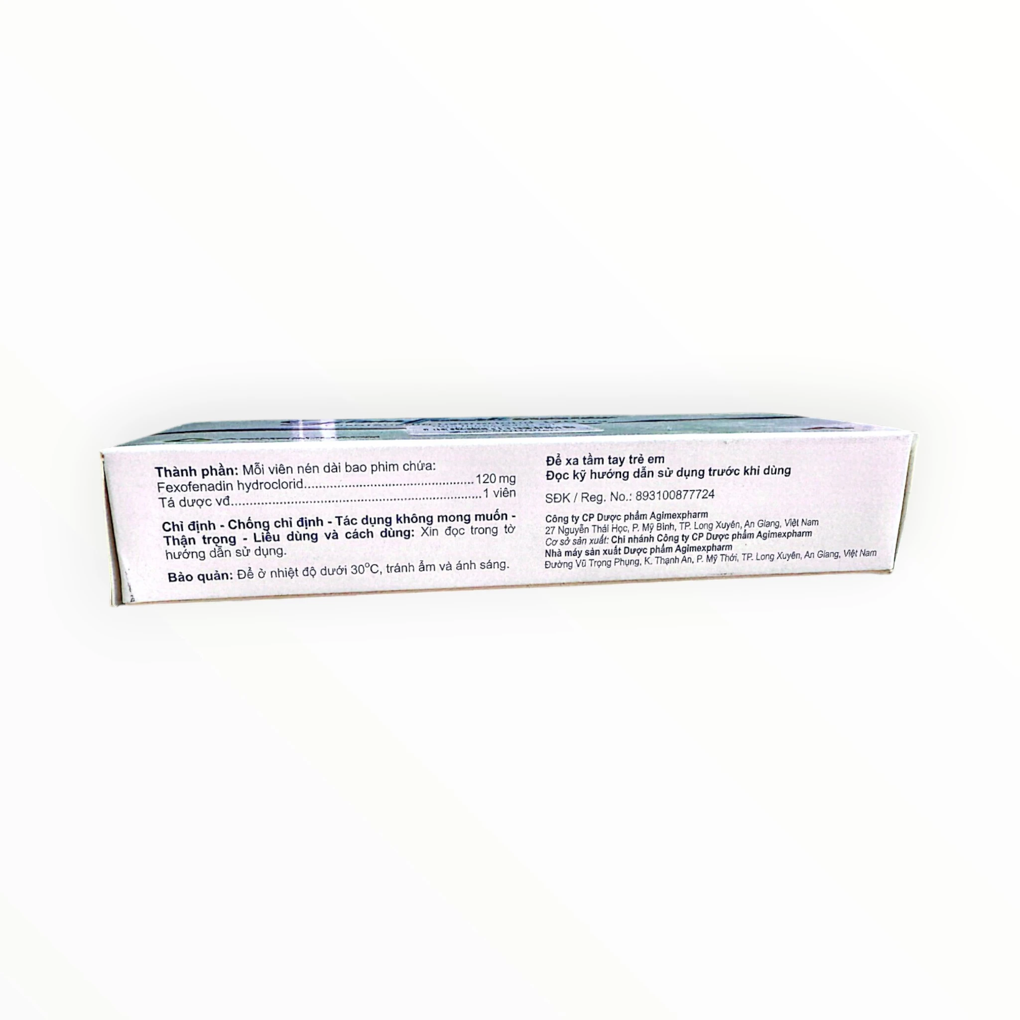 Thuốc Gimfast new 120mg Fexofenadin hydroclorid điều trị viêm mũi dị ứng và mày đay (Hộp 2 vỉ x 10 viên) 3 3 Gimfast new