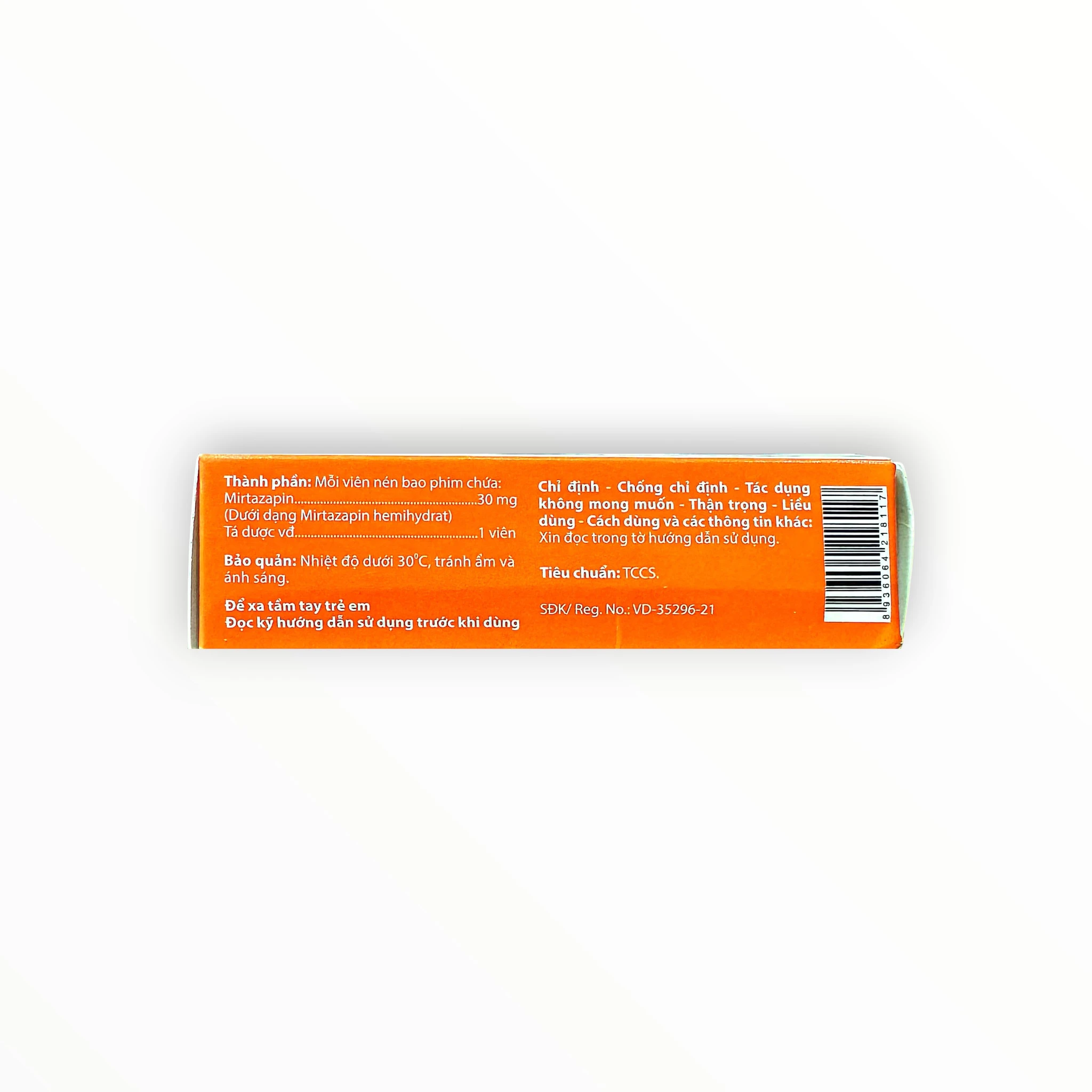 Viên nén bao phim Itazpam 30 Mirtazapin 30 mg điều trị trầm cảm nặng (Hộp 3 vỉ x 10 viên nén bao phim) 3 3 Itazpam 30