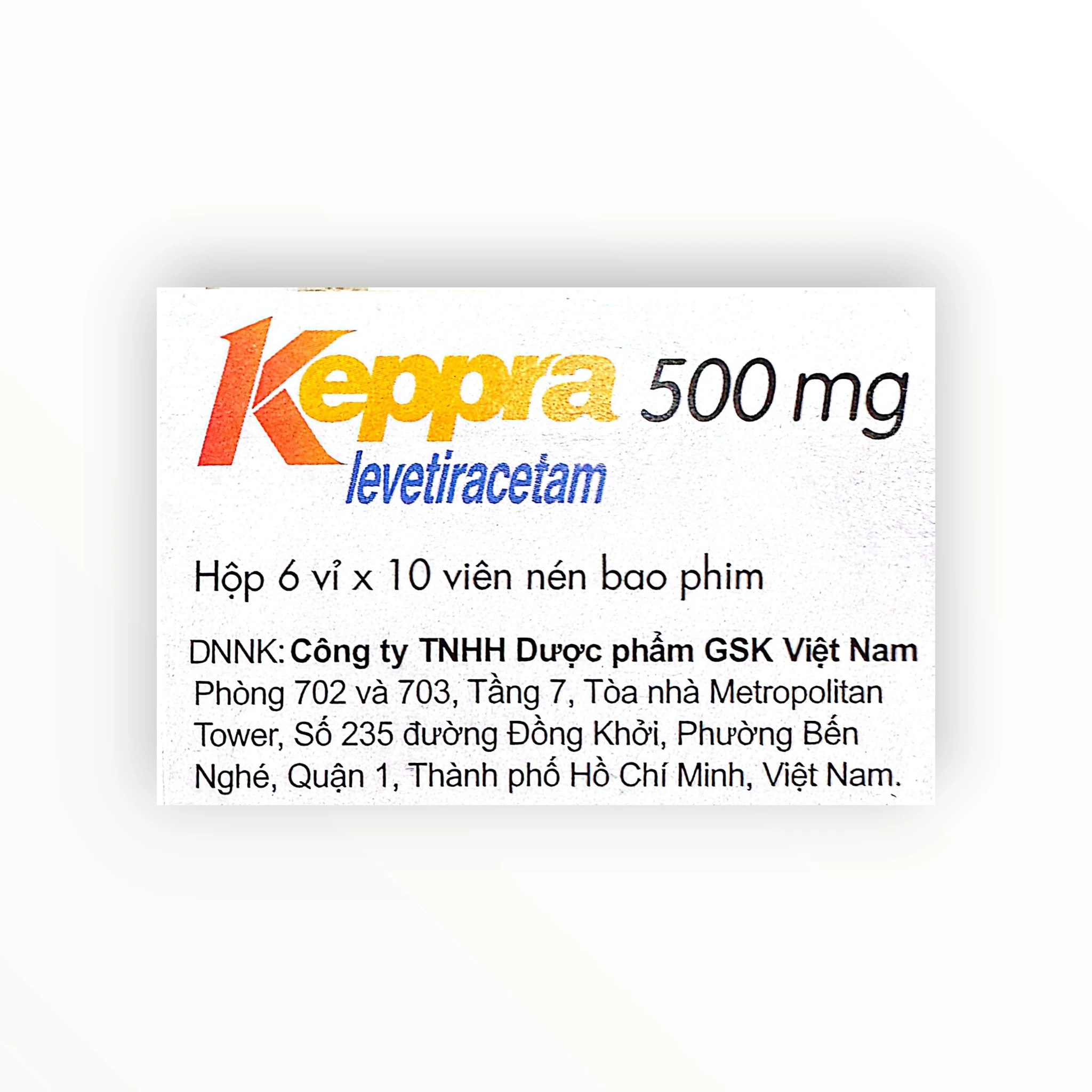 Viên nén bao phim Keppra Levetiracetam 500 mg điều trị động kinh (Hộp 6 vỉ x 10 viên nén bao phim) 3 3 Keppra 50mg