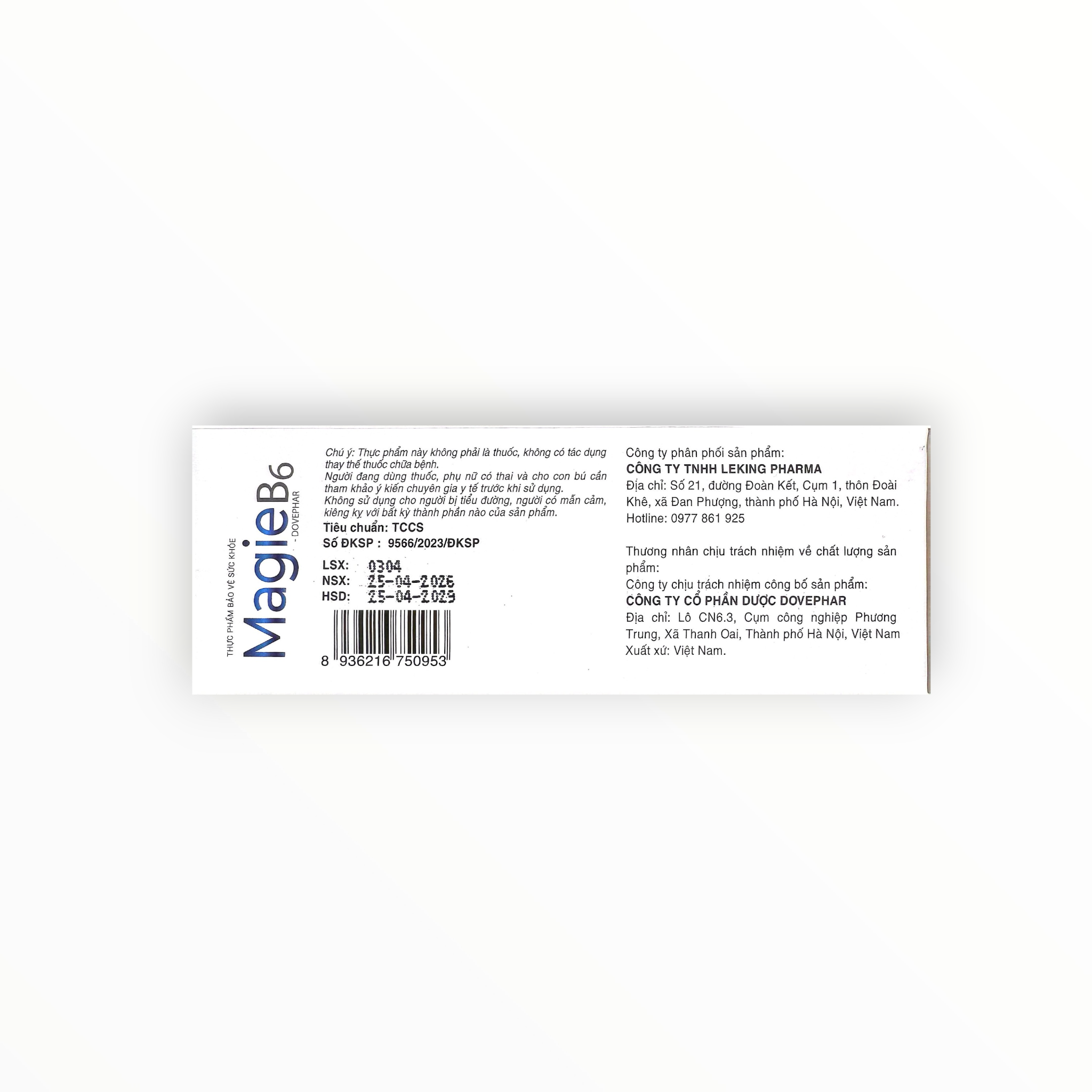 Viên nén bao phim Magie B6 bổ sung Magie và Vitamin B6 cho cơ thể (Hộp 100 viên) 3 3 Magie B6