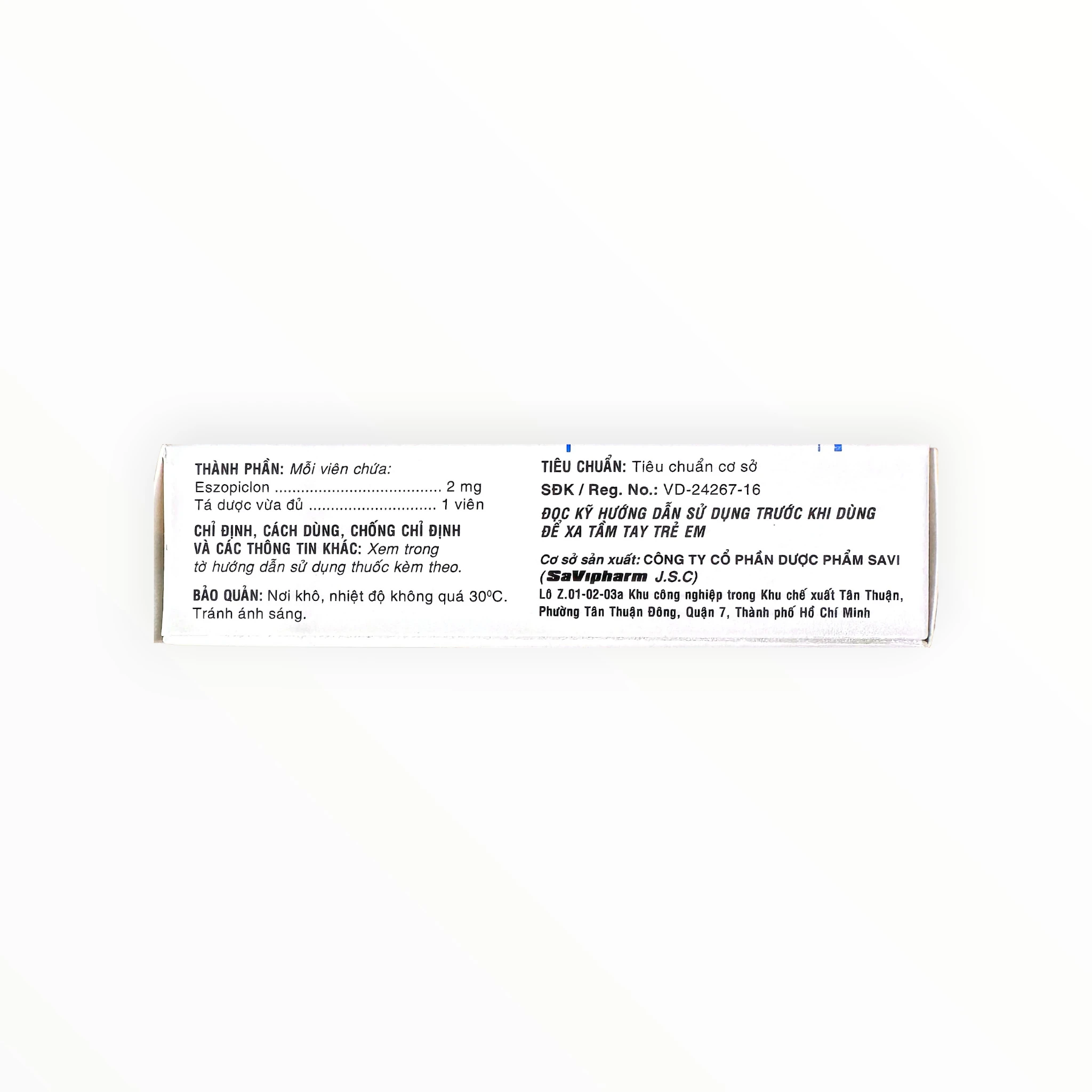 Thuốc Neuractine Eszopiclon 2 mg điều trị chứng mất ngủ (Hộp 3 vỉ x 10 viên) 3 3 Neuractine 2mg