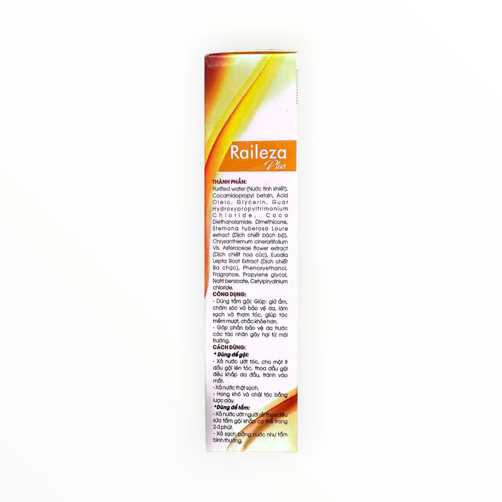 Dầu gội 2 in 1 Raileza Plus tắm gội thảo dược, làm sạch, dưỡng tóc (Chai 120ml) 3 3 Raileza