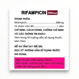 Thuốc Mekophar Rifampicin 300 mg điều trị lao, phong, nhiễm khuẩn (Hộp 10 vỉ x 10 viên nang cứng) 10 3 Rifampicin