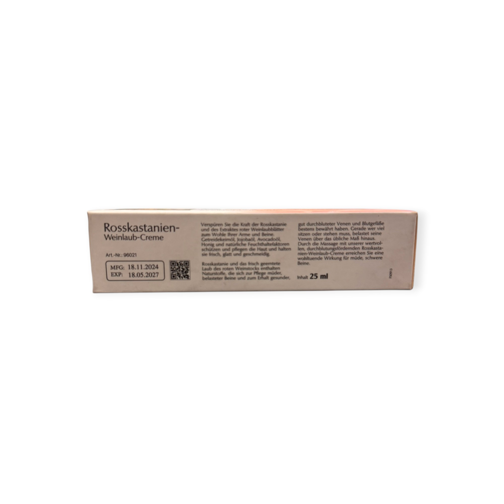 Kem Rosskastanien-Weinlaub-Creme (Hạt dẻ ngựa) Hạt dẻ ngựa, Nho đỏ, Jojoba, Bơ, Mật ong massage, dưỡng ẩm, chăm sóc da tay chân, tăng cường tuần hoàn (Tuýp 25ml) 3 3 Rosskatanien
