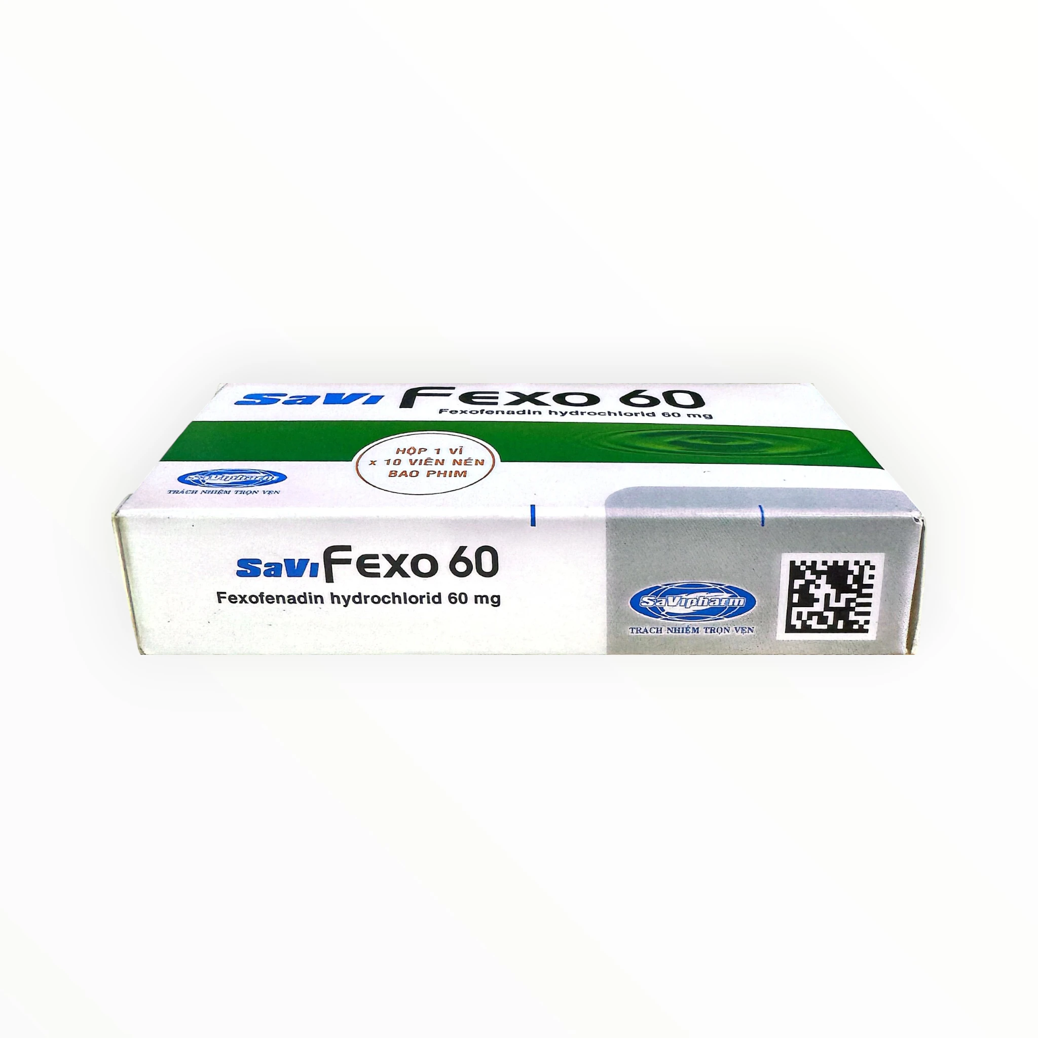 Thuốc Savi Fexo 60mg Fexofenadin hydrochlorid điều trị viêm mũi dị ứng và mày đay (Hộp 1 vỉ x 10 viên) 3 3 Savi Fexo 60