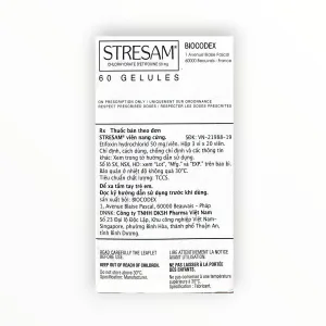 Viên nang cứng Stresam 50 Etifoxin 50 mg điều trị lo âu, căng thẳng (Hộp 3 vỉ x 20 viên nang cứng) 5 3 Stresam