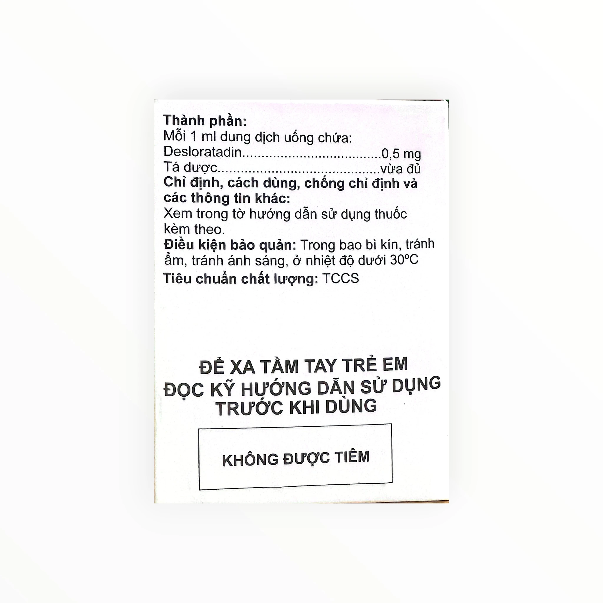 Thuốc Vidutadin 0,5mg/ml Desloratadin giảm triệu chứng viêm mũi dị ứng và mày đay (Hộp 30 ống x 5 ml) 3 3 Vidutadin