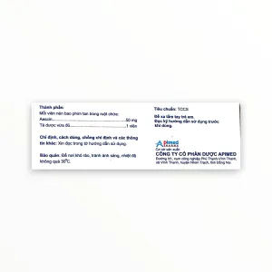 Viên nén bao phim tan trong ruột ECIPA 50 Aescin 50 mg bảo vệ tĩnh mạch, điều trị thiểu năng tĩnh mạch, phù nề (Hộp 5 vỉ x 10 viên nén bao phim tan trong ruột) 7 3 ecipa 80