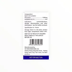 Thuốc Pidoncam Piracetam 1200 mg điều trị suy giảm trí nhớ, chóng mặt (Hộp 20 ống x 5 ml) 9 3 pidoncam