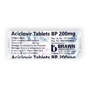 4 Aciclovir 200mg brawn
