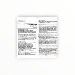 Viên nén bao phim Asentra 50mg Sertraline 50 mg điều trị trầm cảm, rối loạn lo âu, OCD, PTSD (Hộp 4 vỉ x 7 viên nén bao phim) 14 4 Asentra 50mg (Asentra 50mg)