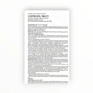 Viên nén bao phim Cefprozil 500-US Cefprozil 500mg kháng khuẩn cephalosporin thế hệ 2, trị nhiễm khuẩn hô hấp, tai, da (Hộp 1 vỉ x 10 viên nén bao phim) 10 4 Cefprozil 500