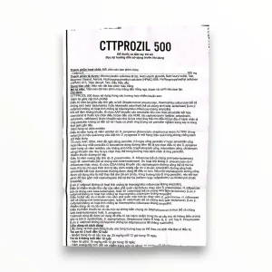 Thuốc Cttprozil Cefprozil 500 mg điều trị nhiễm khuẩn (Hộp 1 vỉ x 10 viên nén dài bao phim) 10 4 Cttprozil 500