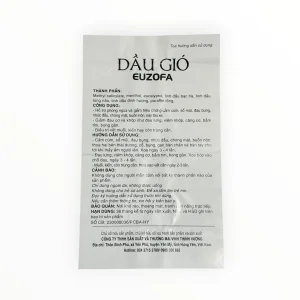 Dầu dùng ngoài da Dầu gió euzopha Methyl salicylate hỗ trợ giảm triệu chứng cảm cúm, đau cơ khớp (Chai 7ml) 7 4 Dầu gió euzopha