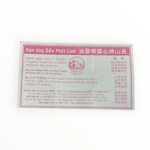 Dầu dùng ngoài da Dầu Phật Linh Trường Sơn Menthol hỗ trợ cảm cúm, nhức đầu, say tàu xe, đau bụng (Hộp 1 lọ 5ml) 8 4 Dầu phật Linh trường sơn (chai to)