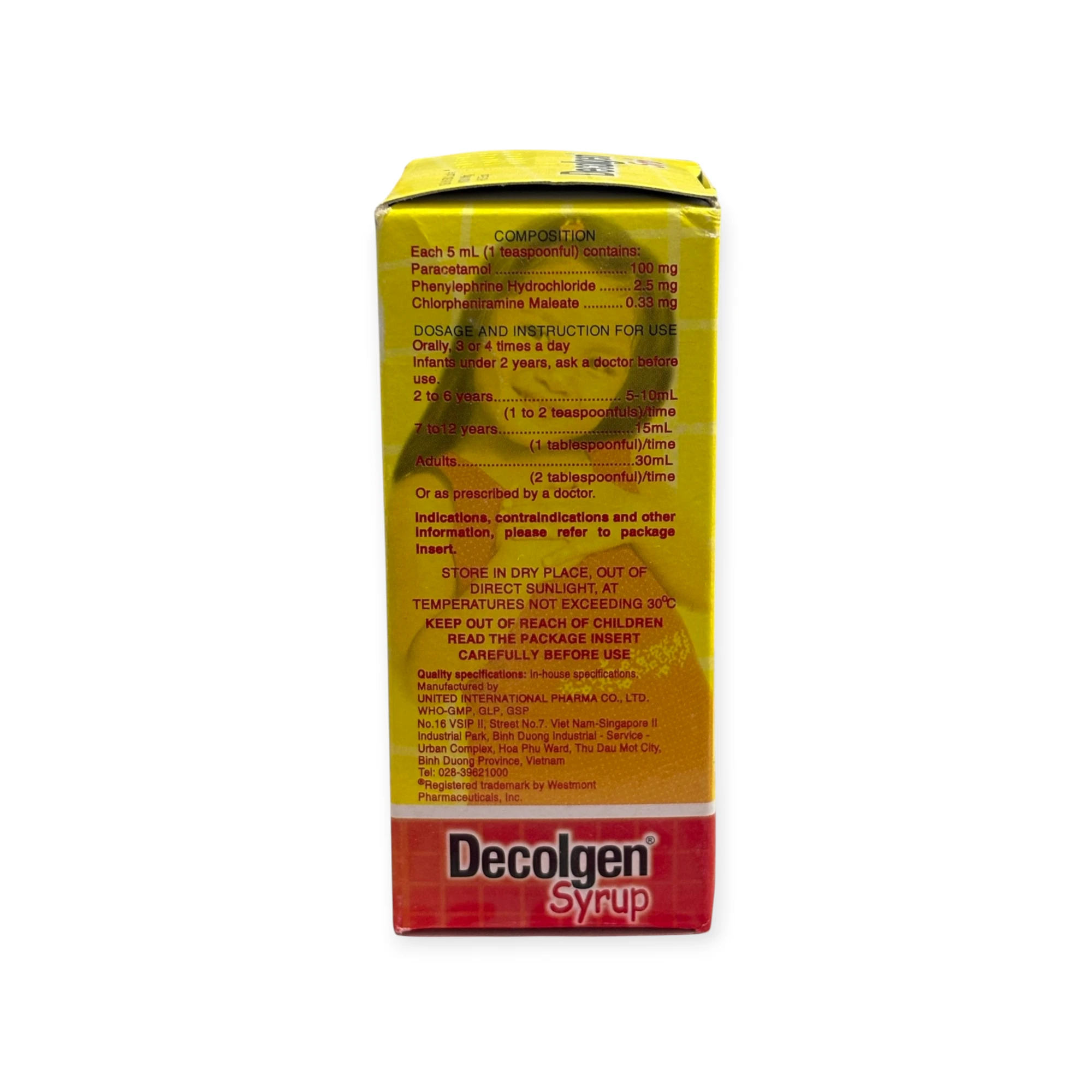 Siro Decolgen United Pharma trị cảm cúm (Hộp 1 chai 60ml) 4 4 Decolgen Siro