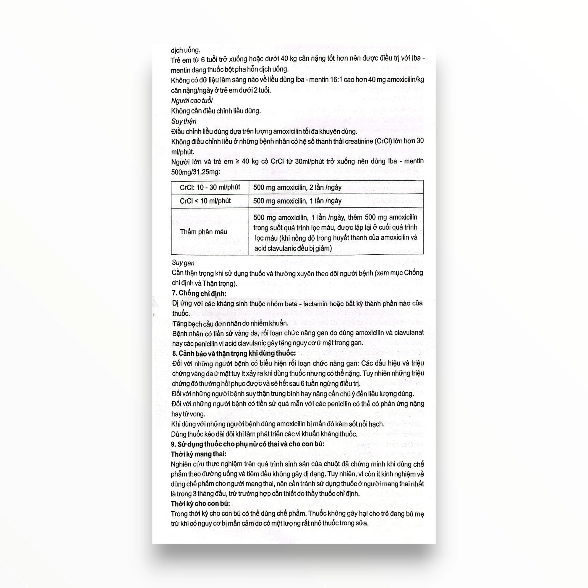 Thuốc Iba-mentin điều trị nhiễm khuẩn (Hộp 2 vỉ x 7 viên nén bao phim) 4 4 Iba mentin