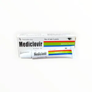 Thuốc mỡ tra mắt Mediclovir Aciclovir 3% (150mg) kháng virus Herpes, trị viêm giác mạc do Herpes simplex (Tuýp 5g) 11 4 Mediclovir
