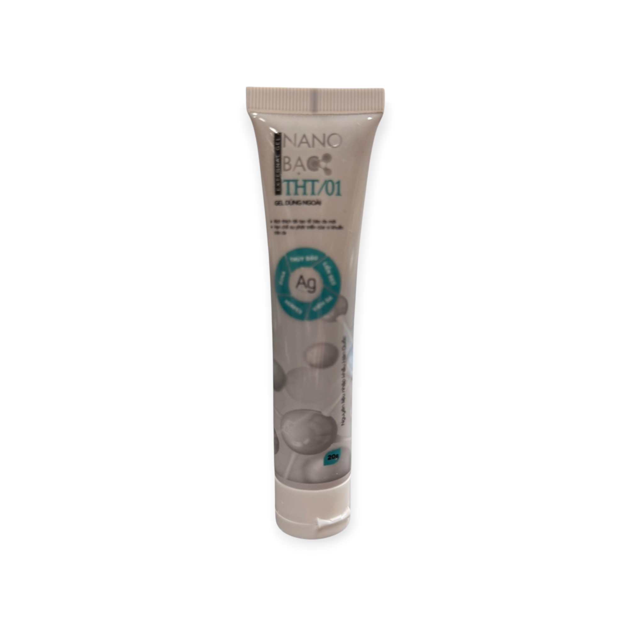 Gel Nano bạc THT/01 Nano bạc (Ag), Vitamin B5, Lô hội, Kẽm Oxyd, Hành Tây làm sạch da, kháng khuẩn, làm dịu mụn nhọt, mẩn ngứa, thủy đậu (Tuýp 20g) 4 4 Nano bạc tht