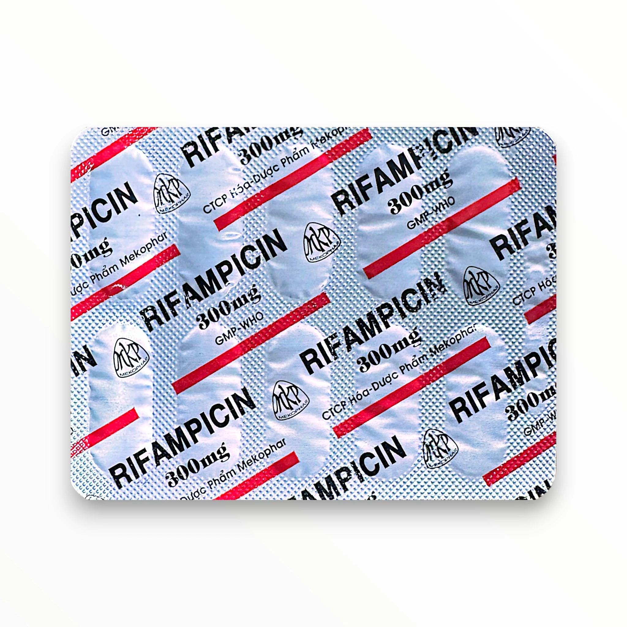 Thuốc Mekophar Rifampicin 300 mg điều trị lao, phong, nhiễm khuẩn (Hộp 10 vỉ x 10 viên nang cứng) 4 4 Rifampicin