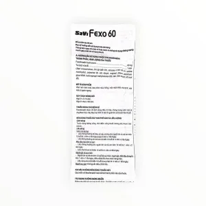 Thuốc Savi Fexo 60mg Fexofenadin hydrochlorid điều trị viêm mũi dị ứng và mày đay (Hộp 1 vỉ x 10 viên) 11 4 Savi Fexo 60