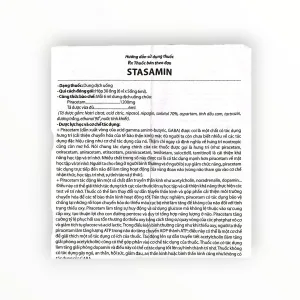 Dung dịch uống Stasamin Piracetam 1200 mg/6ml điều trị chóng mặt, suy giảm trí nhớ (Hộp 30 ống (6 vỉ x 5 ống 6ml)) 10 4 stasamin