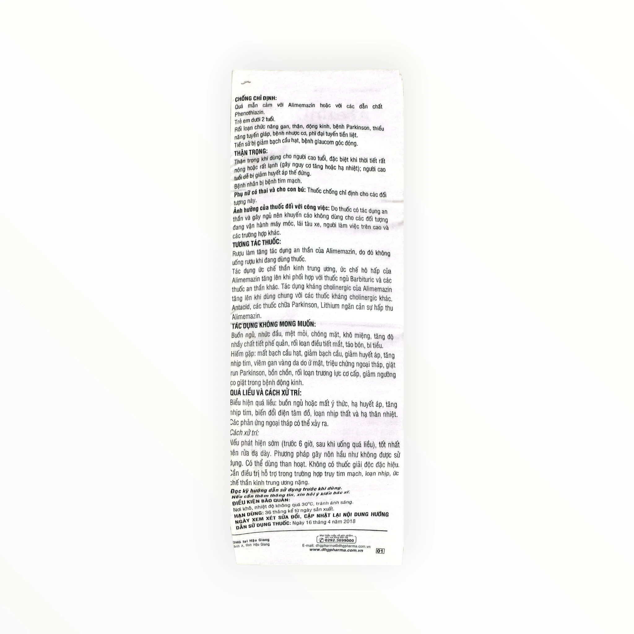 Thuốc AcezinDHG 5mg Alimemazin tartrat điều trị dị ứng và giảm ho (Hộp 2 vỉ x 25 viên) 5 5 Acezin 5