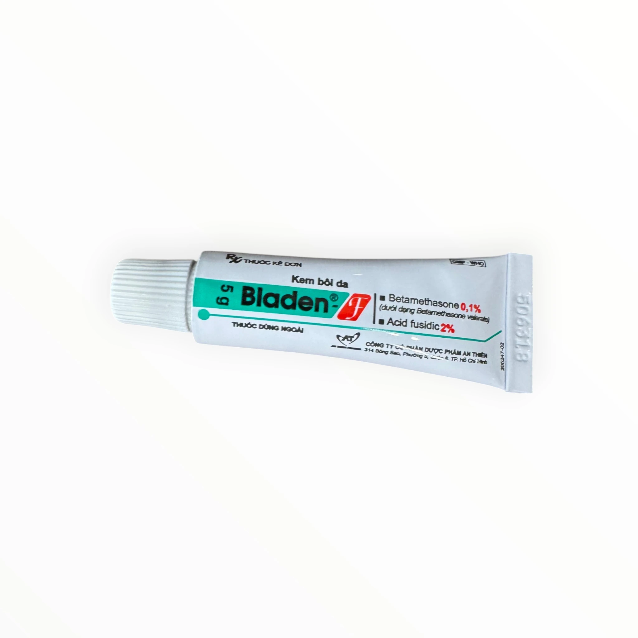 Kem bôi da Bladen F Betamethasone 0,1%, Acid fusidic 2% kháng khuẩn, chống viêm, điều trị viêm da nhiễm khuẩn (Tuýp 5g) 5 5 Bladen