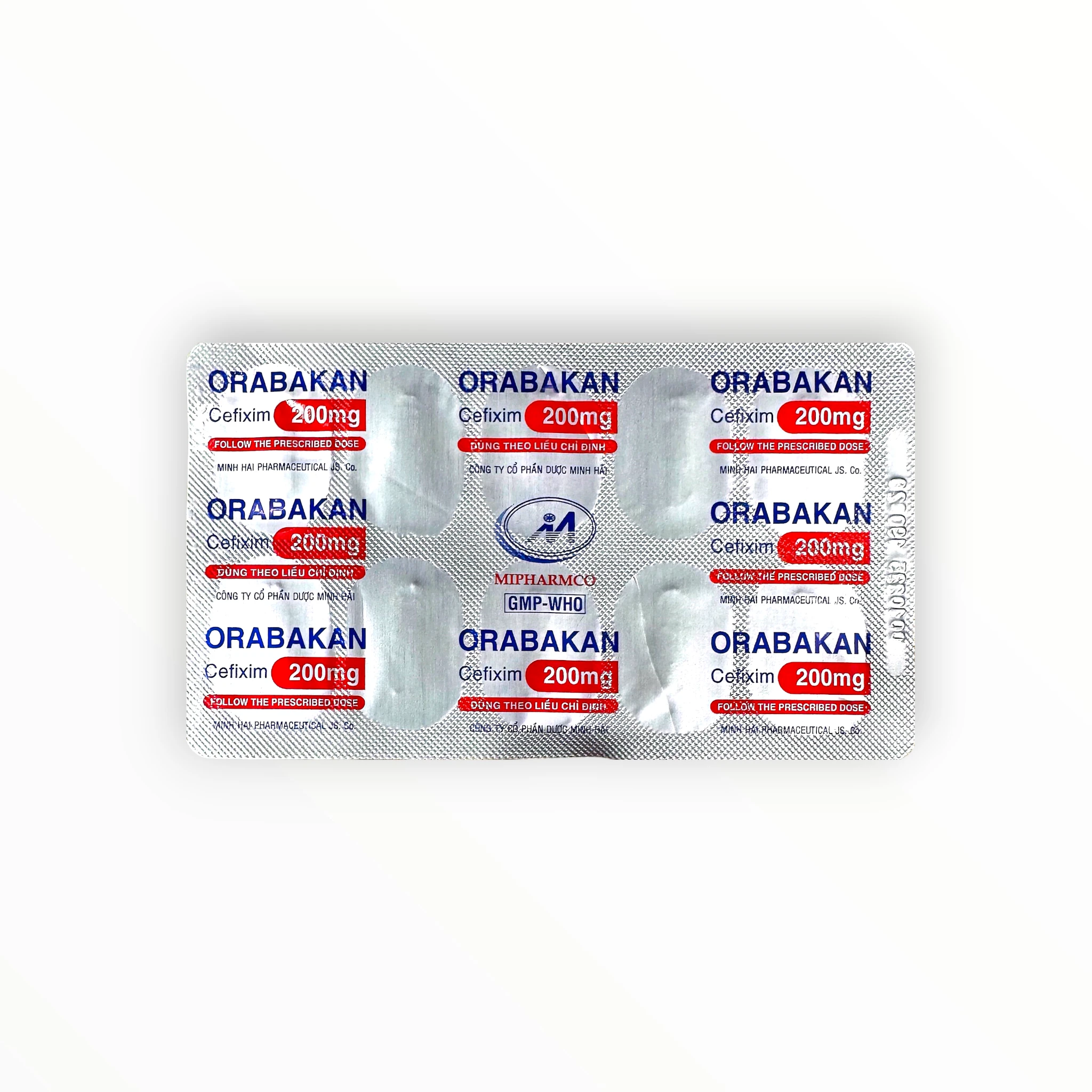 Viên nang cứng Oraabakan 200mg Cefixim 200mg kháng khuẩn cephalosporin thế hệ 3 (Hộp 2 vỉ x 10 viên nang cứng) 4 5 Oraabakan 200mg