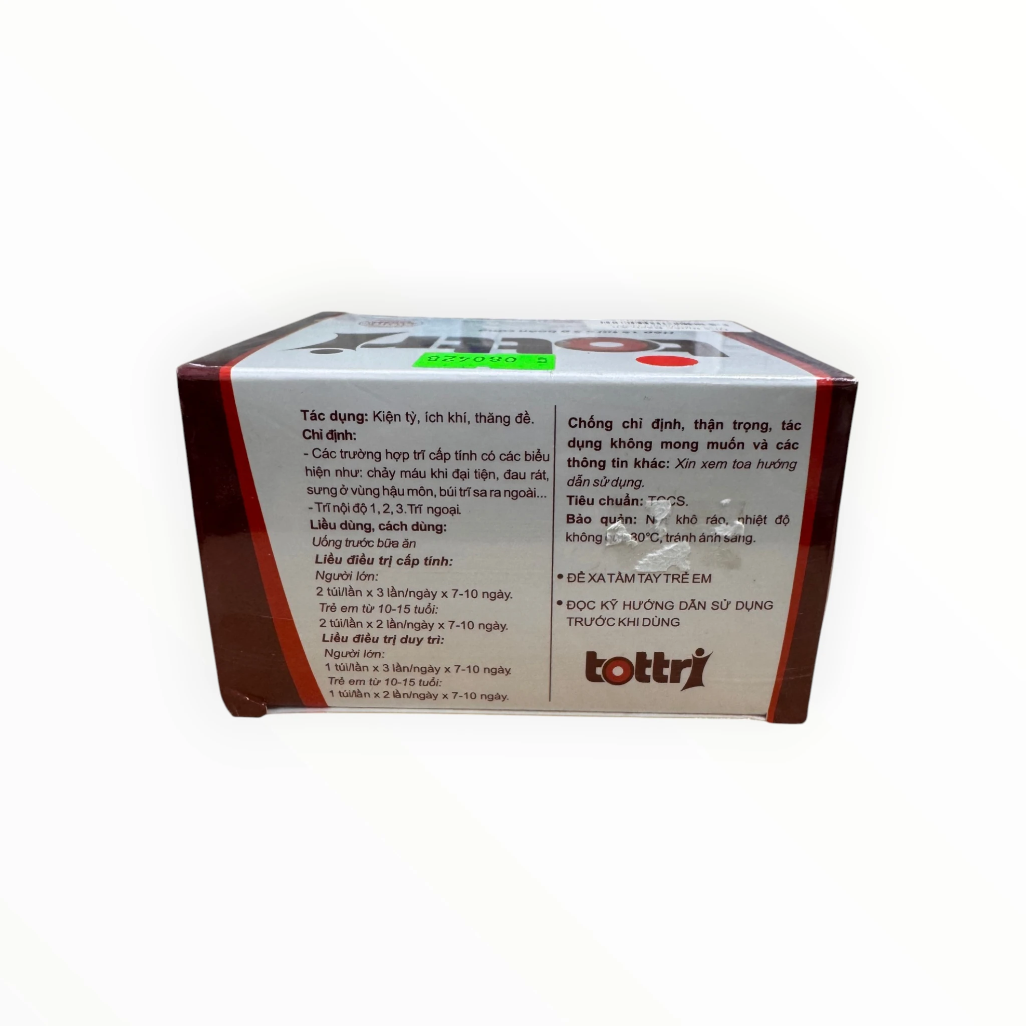 Viên nang cứng Tottri hỗ trợ làm co búi trĩ, giảm triệu chứng trĩ (Hộp 3 vỉ x 10 viên nang cứng) 5 5 Tottri