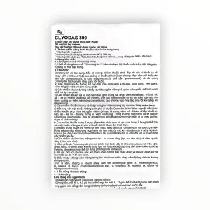 Viên nang cứng Clyodas 300 Clindamycin 300mg kháng khuẩn lincosamid, trị nhiễm khuẩn hô hấp, da, xương khớp (Hộp 2 vỉ x 10 viên nang cứng) 16 5 clyodas 300