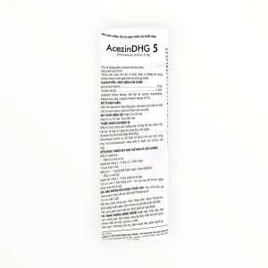 Thuốc AcezinDHG 5mg Alimemazin tartrat điều trị dị ứng và giảm ho (Hộp 2 vỉ x 25 viên) 12 6 Acezin 5