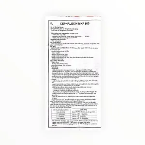 Thuốc Cephalexin MKP 500 điều trị nhiễm khuẩn (Hộp 10 vỉ x 10 viên nang cứng) 10 6 Cephalexin MKP 500