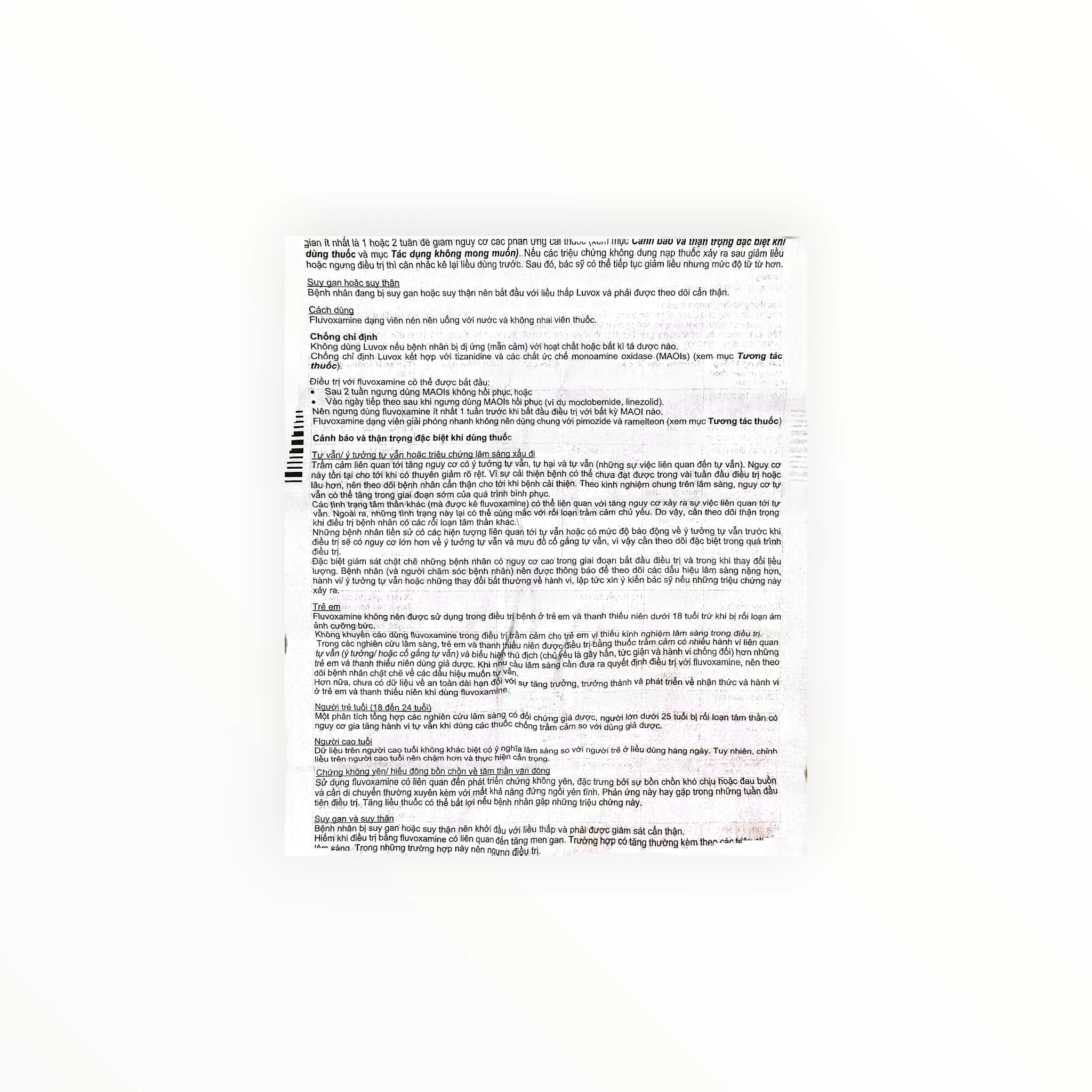 Thuốc Luvox Fluvoxamine maleate 100 mg chống trầm cảm, rối loạn ám ảnh cưỡng chế (Hộp 2 vỉ x 15 viên) 6 6 Luvox 100mg