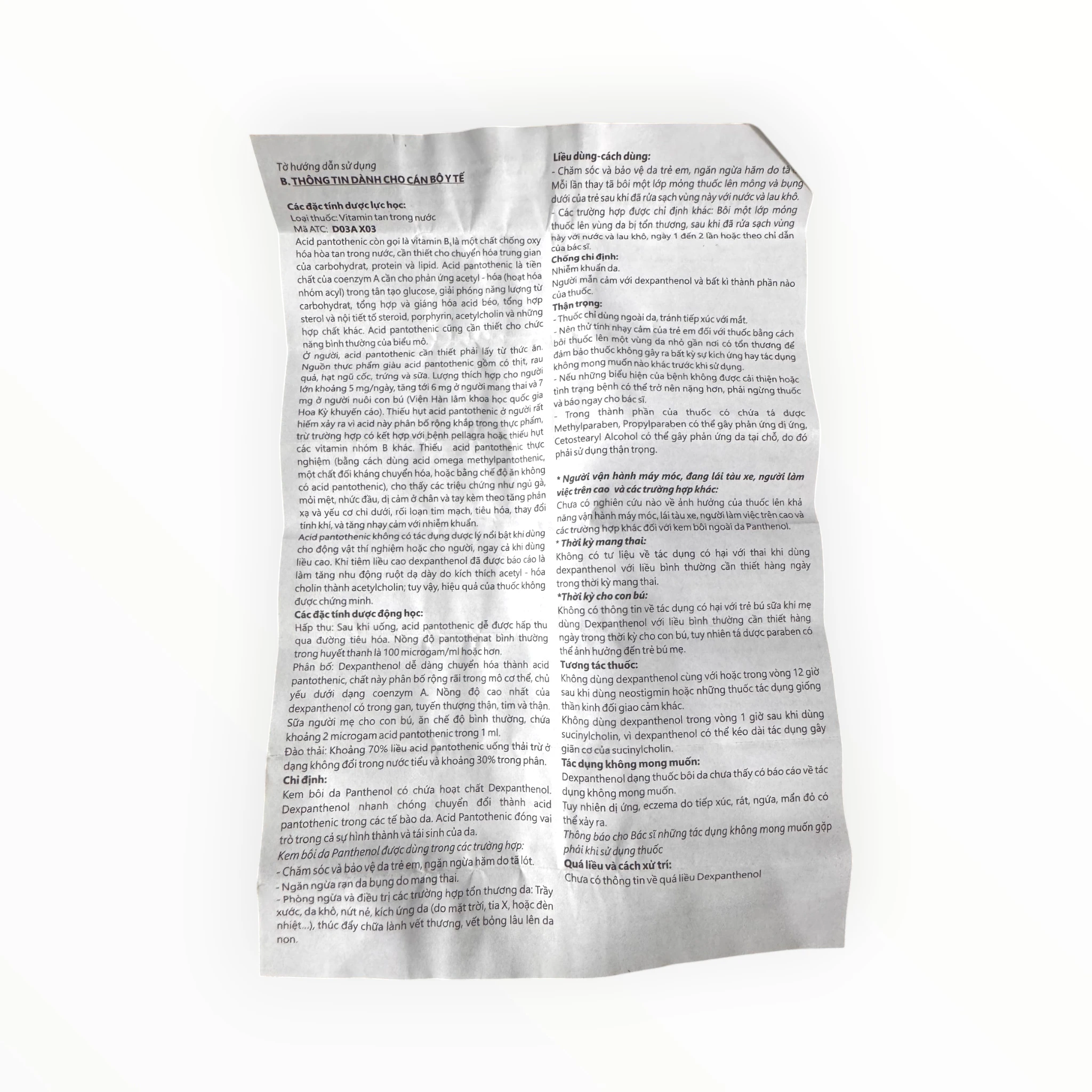 Kem bôi da Panthenol 5% Medipharco Dexpanthenol dưỡng ẩm, tái tạo da, chăm sóc và bảo vệ da trẻ em (Tuýp 20g) 6 6 Panthenol