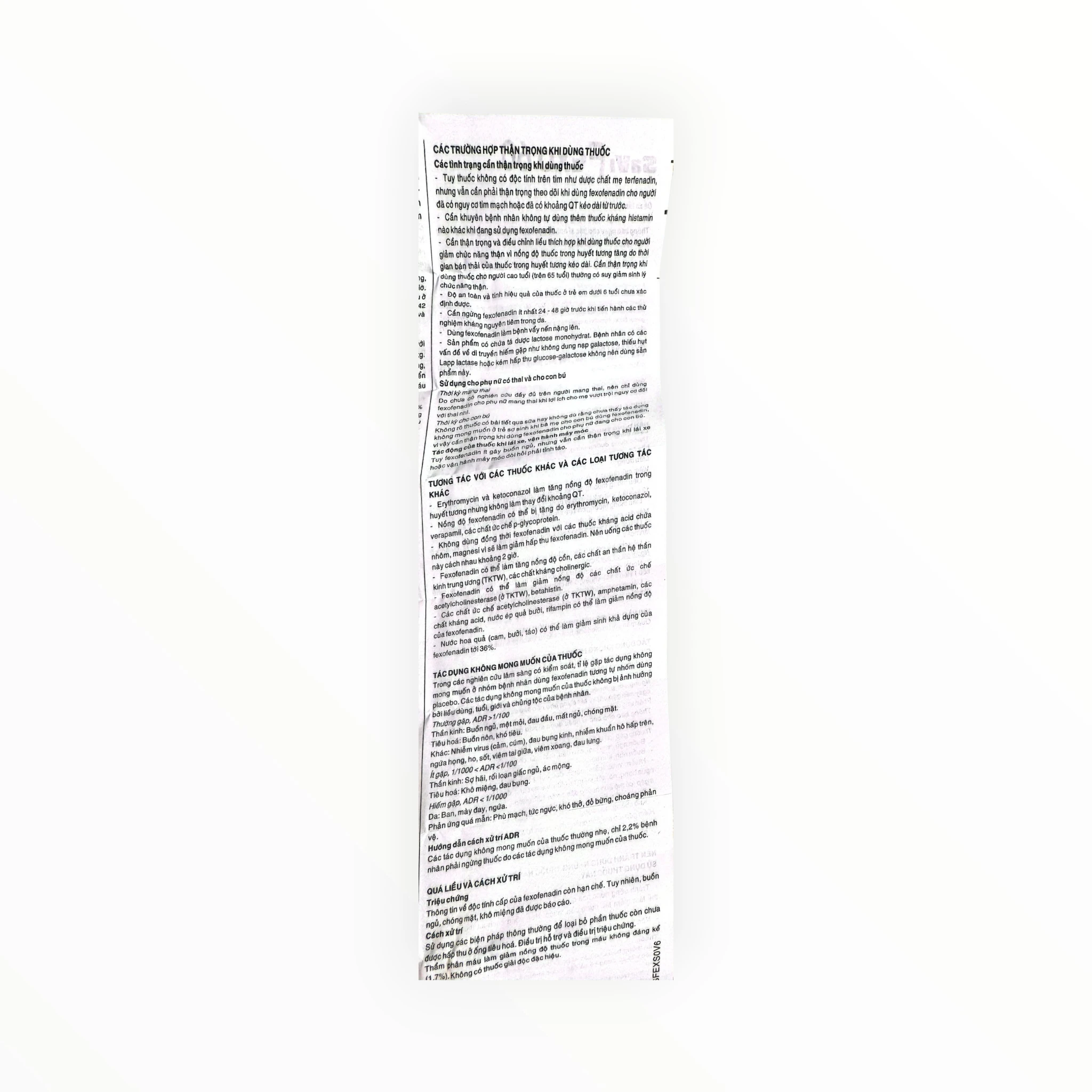 Thuốc Savi Fexo 60mg Fexofenadin hydrochlorid điều trị viêm mũi dị ứng và mày đay (Hộp 1 vỉ x 10 viên) 8 8 Savi Fexo 60