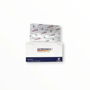 Viên nén Aceronko 1 Pharbaco Dự phòng và điều trị huyết khối tắc mạch (Hộp 3 vỉ x 10 viên nén) 11 Aceronko 1 (4)