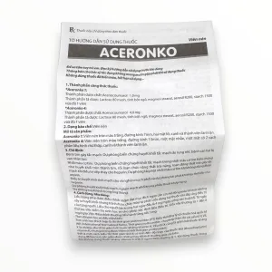 Viên nén Aceronko 1 Pharbaco Dự phòng và điều trị huyết khối tắc mạch (Hộp 3 vỉ x 10 viên nén) 12 Aceronko 1 (5)