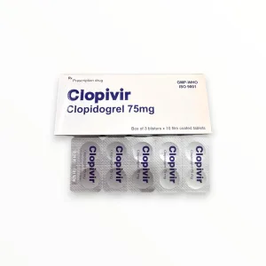 Viên nén bao phim Clopivir Bidiphar Dự phòng biến cố huyết khối do xơ vữa động mạch (Hộp 3 vỉ x 10 viên nén bao phim) 8 Clopivir (4)
