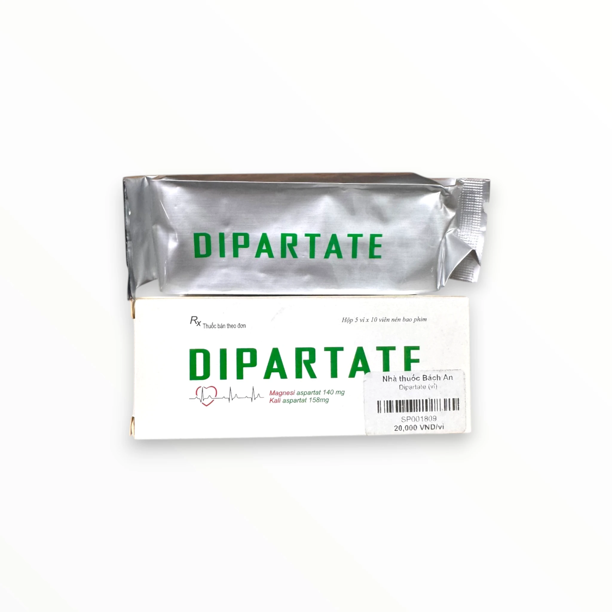 Viên nén bao phim Dipartate Cophavina Bổ sung magnesi và kali, hỗ trợ điều trị bệnh tim (Hộp 5 vỉ x 10 viên nén bao phim) 4 Dipartate (4)