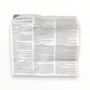 Viên nén Furosemid 40mg Traphaco Điều trị phù (suy tim, xơ gan, bệnh thận), tăng huyết áp (Hộp 2 vỉ x 20 viên nén) 8 Furosemid 40mg (4)