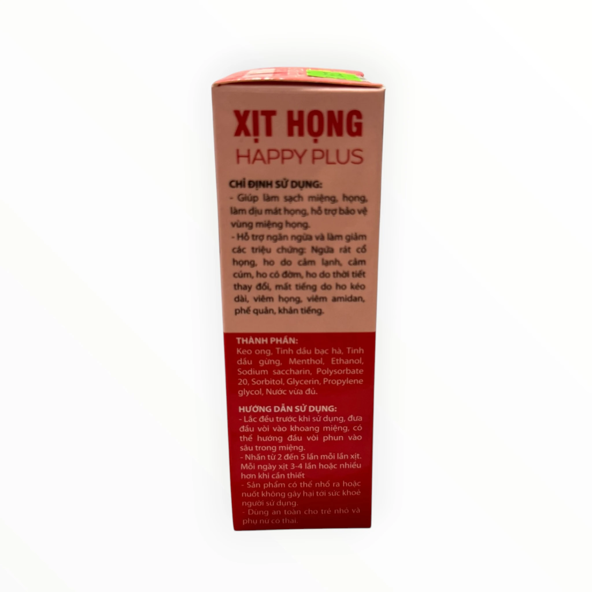 Dung dịch xịt họng Happy Plus Keo ong, Tinh dầu bạc hà, Tinh dầu gừng, Menthol Làm sạch, dịu mát họng (Chai 30 ml) 4 Happy Plus 4