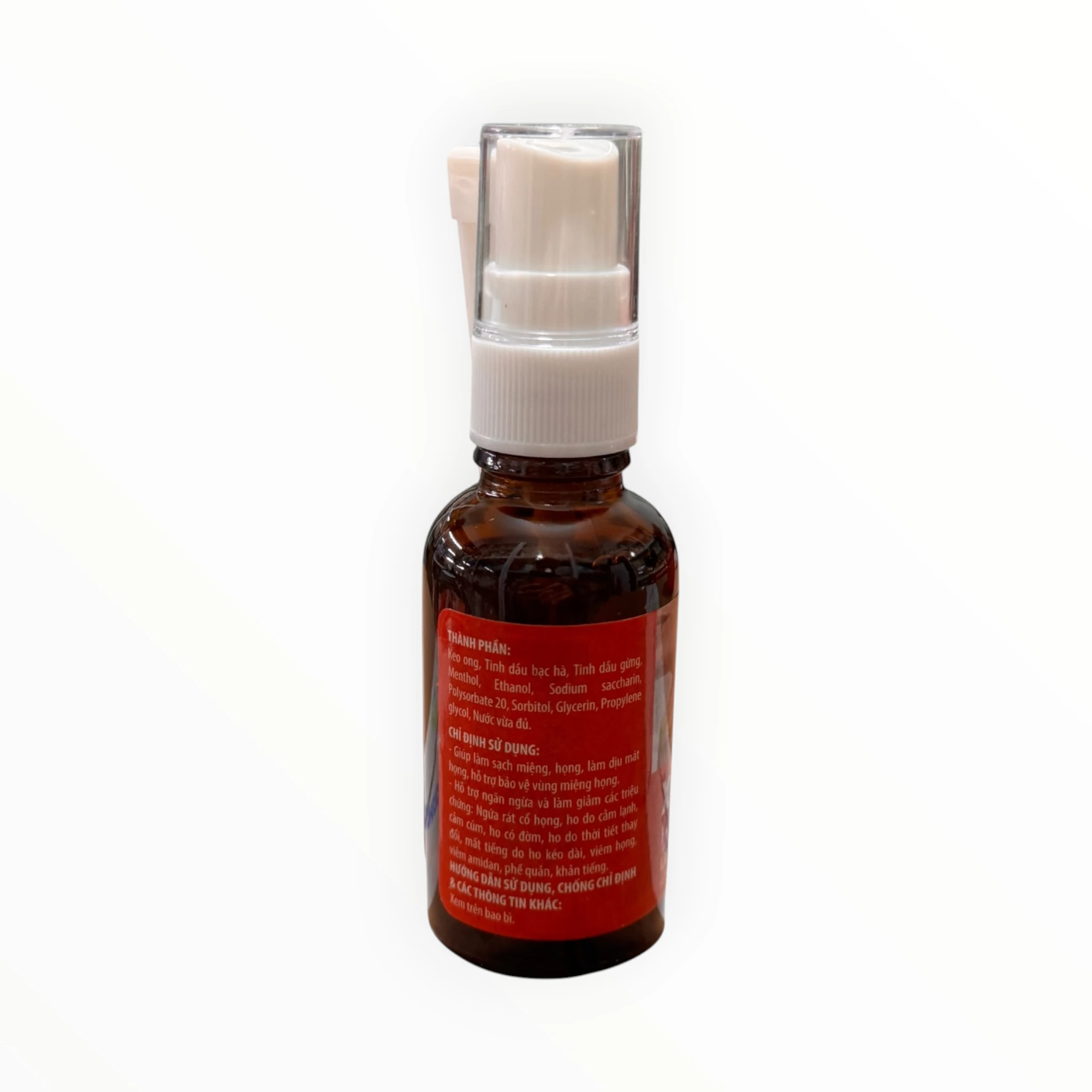 Dung dịch xịt họng Happy Plus Keo ong, Tinh dầu bạc hà, Tinh dầu gừng, Menthol Làm sạch, dịu mát họng (Chai 30 ml) 5 Happy Plus 5